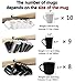 Art Secret Multifunction Nail Free 12-Hook Iron Under Cabinet Mug Hanger (Brown)