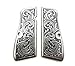 Sri Lanna Aluminum Hand Engraved Browning Hi Power 9mm Gun Grips Flower #02