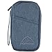 HOPSOOKEN Travel Wallet & Passport Holder Organizer Multi-purpose Rfid Blocking ID Card Pouch Clutch Bag (Gray)