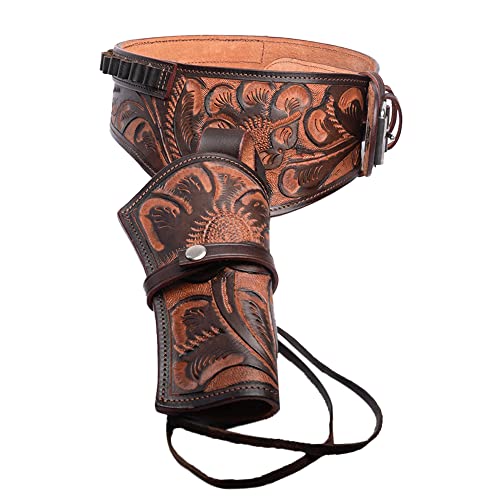 Hulara Full Grain DD Harness Buff Leather Western Gun Holster for Men