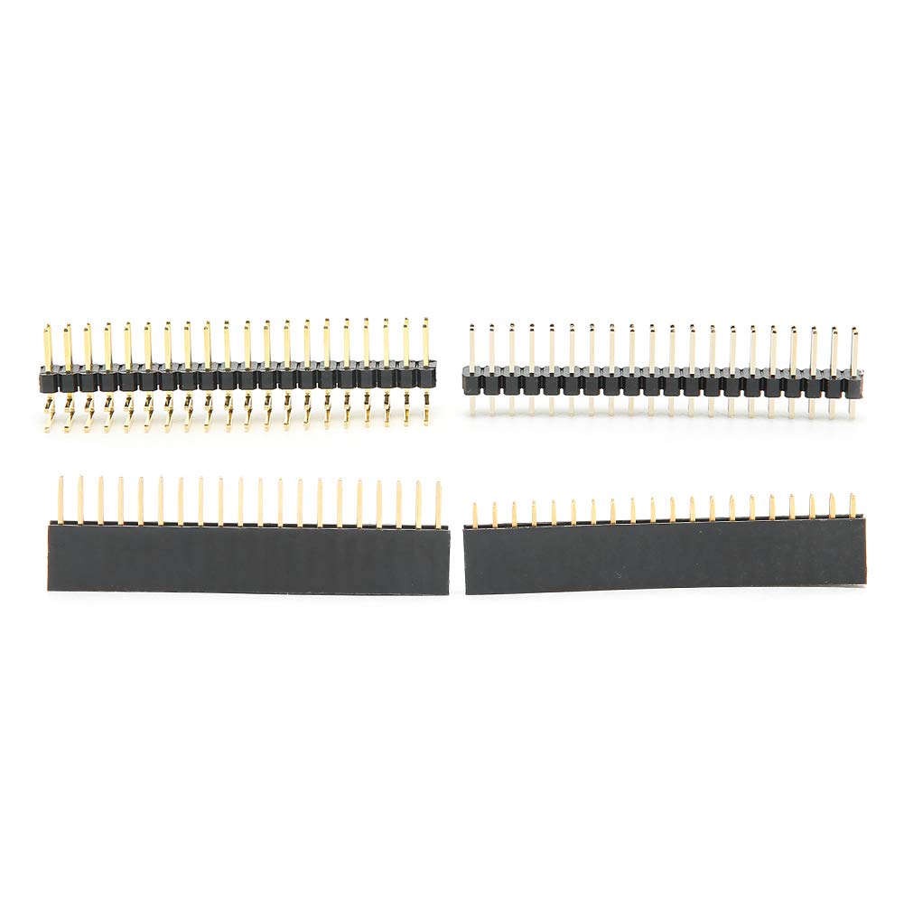 20Pcs 40 Pin 2.54mm Male to Female Pin Headers 40 Pin Header Strip (2.54mm / 0.1in) Computer Breadboard Connector for Raspberry Pi Zero W