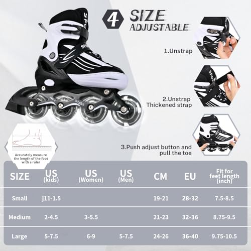 Inline Skates Children's Inline Skates Girls Boys Adjustable