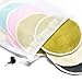 Washable Organic Nursing Pads – Hypoallergenic, Leak Proof Reusable Bamboo Pads For Nursing Moms With Washing Bag, Pink Rubber Reminder Bracelet – Breastfeeding Essential – 10 Count