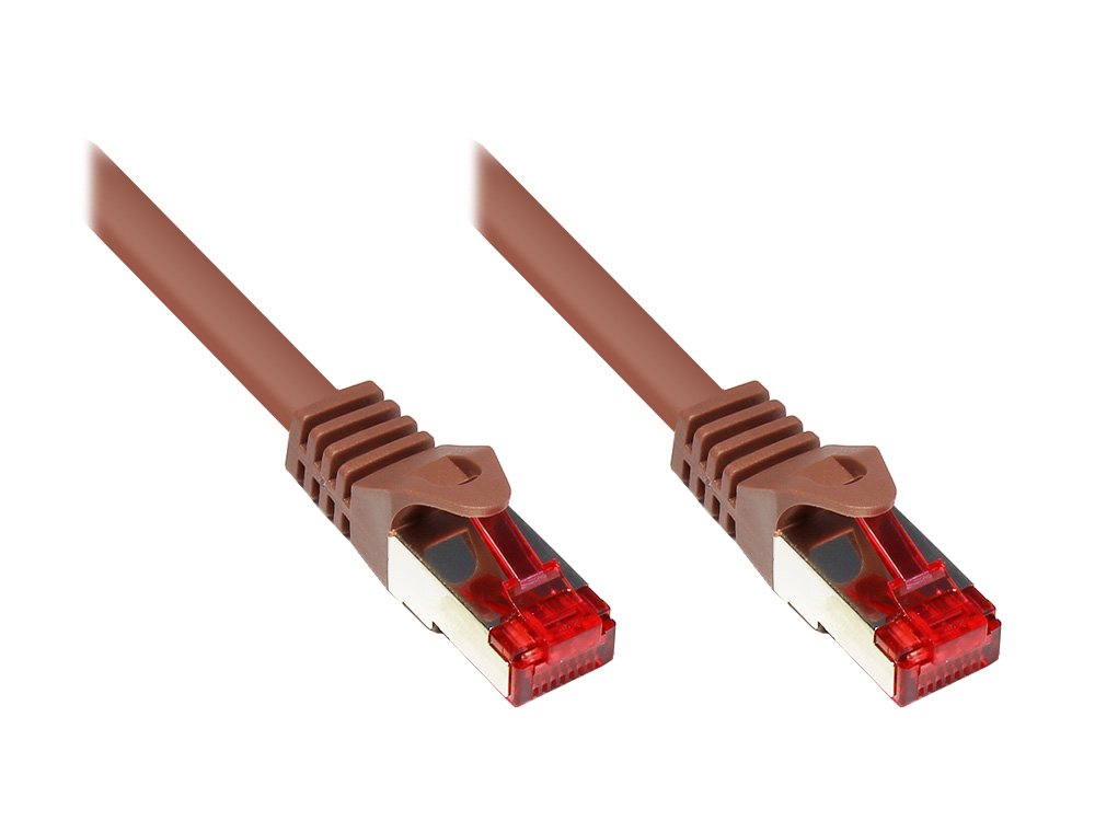 Alcasa CAT6 S/FTP 30 m - networking cables (Cat6, S/FTP (S-STP), RJ-45, RJ-45, Male/Male, Brown) — image 1