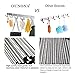 OUNONA Wall Mount Hook Rack, Stainless Steel Coat Rack Coat Hooks with 5 Heavy Duty Hanger Hooks,Hook Rail for Towel Bag Clothes,17.32-Inch