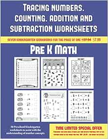 Pre K Math (Tracing numbers, counting, addition and subtraction): 50