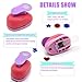 8 Pieces Paper Punchers Craft Holes Punch Scrapbook Punches 10 Sheets Glitter Sticker Paper, Round, Star, Heart, Rose, Wave Circe, Crown, Sunflower Shape for Kids Party Favors