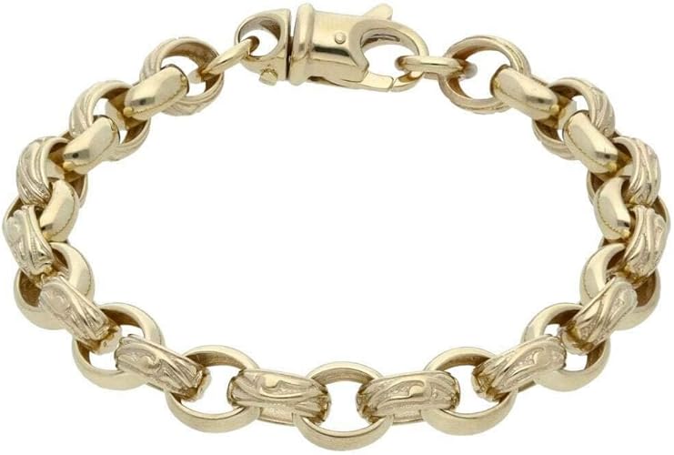 Mens gold belcher bracelet for sale Clearance