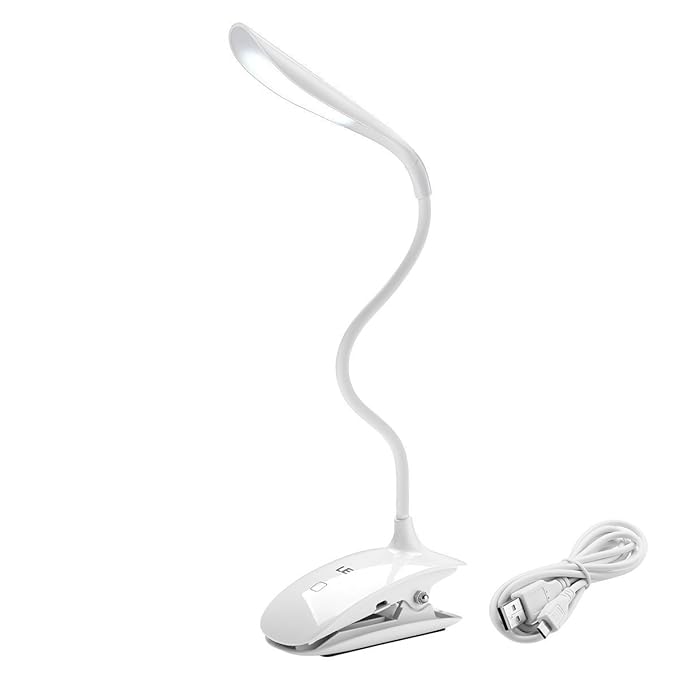 AsuviFlexible Gooseneck Office Desktop Book-Shelf Table Projector Stand Led Lamp (Color Send as par Availability)
