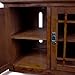 Leick Home 82350 Solid Wood Mission Oak Three Door TV Stand For 55