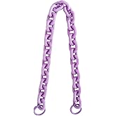 Hongvarey Purse Acrylic Chain Strap,Handbag Handles Chain, Bag DIY Accessories Chain,Resin Acrylic Chain for Bag-O Purple 41CM