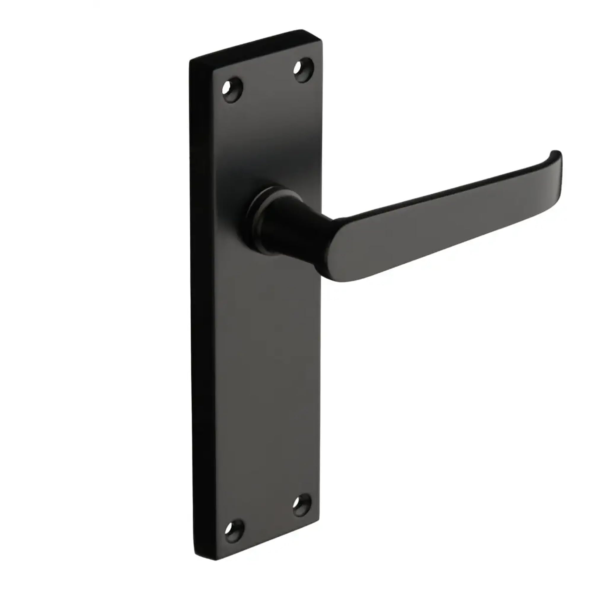 Designer Levers - Victorian Straight Lever Door Handles - Matt Black - 1 Pair - Latch Door Handle - Interior Use - Long Latch