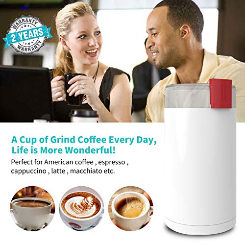 Coffee Grinder, Kaven Electric Coffee Mill with Large Grinding Capacity for Beans, Peppers