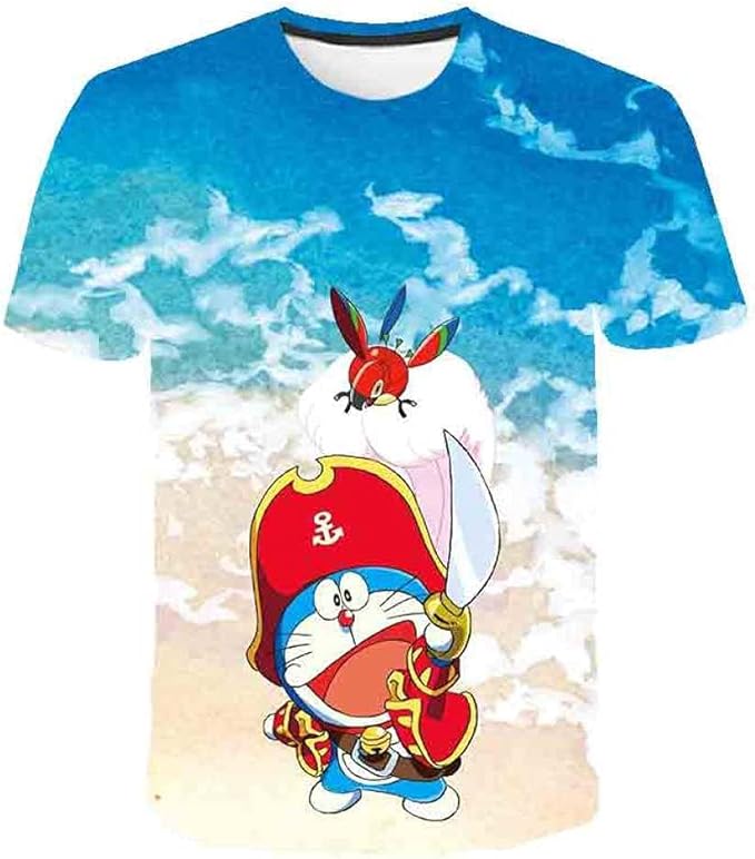JINYANGDIAO Doraemon Doraemon Doraemon 3D Digital Printing TShirt Cute