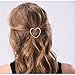 Joyci 1Pcs Women's Metal Heart Hair Pin Ponytail Hair Clip Creative Bobby Pin (Silver)