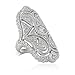 Jankuo Jewelry Rhodium Plated Symmetrical Shape Vintage Style Cubic Zirconia Ring