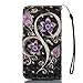 Firefish iPhone 6S Plus /6 Plus Case,Durable PU Leather Wallet Cover Lightweight Full Protective Case Shockproof Case with Credit Card Slot and Strap for Apple iPhone 6S Plus/iPhone 6 Plus-Purple