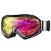 OutdoorMaster OTG Ski Goggles - Over Glasses Ski/Snowboard Goggles for Men, Women & Youth - 100% UV Protection (Black Frame + VLT 13.2% Grey Lens with Full REVO Pink)