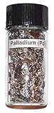 Palladium Metal Leaf Element Sample in Glass Vial - Great for Collections, Displays, Education and Gifts