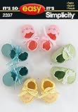 Simplicity Sewing Pattern 2397 It's So Easy Baby Booties, One Size