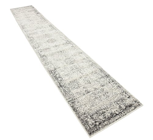 Unique Loom Sofia Collection Gray 2 x 13 Runner Area Rug (2' x 13')