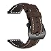 VIGOSS Leather Strap Compatible with Galaxy Watch 46mm Bands/Gear S3 Frontier Band Men 22mm Premium Vintage Crazy Horse Bracelet Replacement for Samsung Galaxy Watch 46mm/Gear S3 Smartwatch
