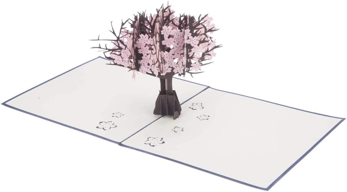 Cardology - Pink Cherry Blossom Pop-Up Card, 15cm x 20cm - Image 4