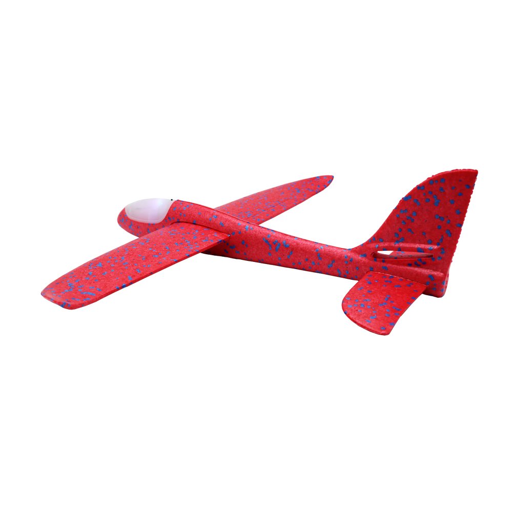 Environmental EPP Foam Glider Airplane With LED Light Night Flight Head 46.5cm Hand Throwing