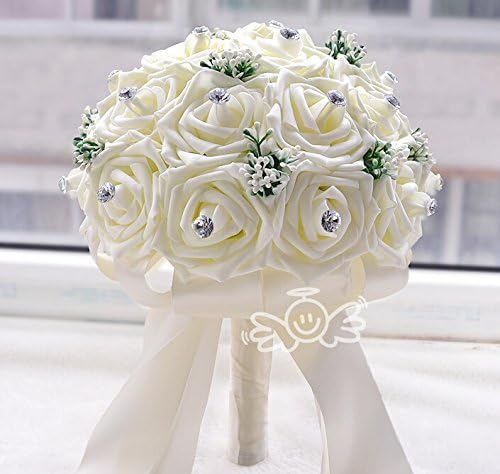 23PCS European and American Wedding Bride bridesmaids holding flowers toss bouquet Handmade Genuine Original bridal bouquet bridesmaid Wedding Decoration Creative wedding gift