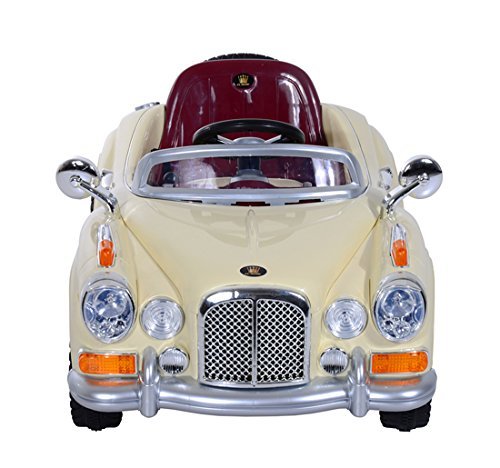 title=Homcom – Macchinina Elettrica per Bambini Modello Retrò con MP3 con Certificato