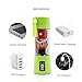 [Upgraded Version] USB Juicer Cup by BHUATO, Portable Juice Blender, Household Fruit Mixer - Six Blades in 3D, 380ml Fruit Mixing Machine for Superb Mixing (Green)…