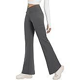 baleaf Women's Fleece Lined Pants Winter Thermal Water Resistant Crossover Flare Leggings Warm Bootcut Hiking Outdoor