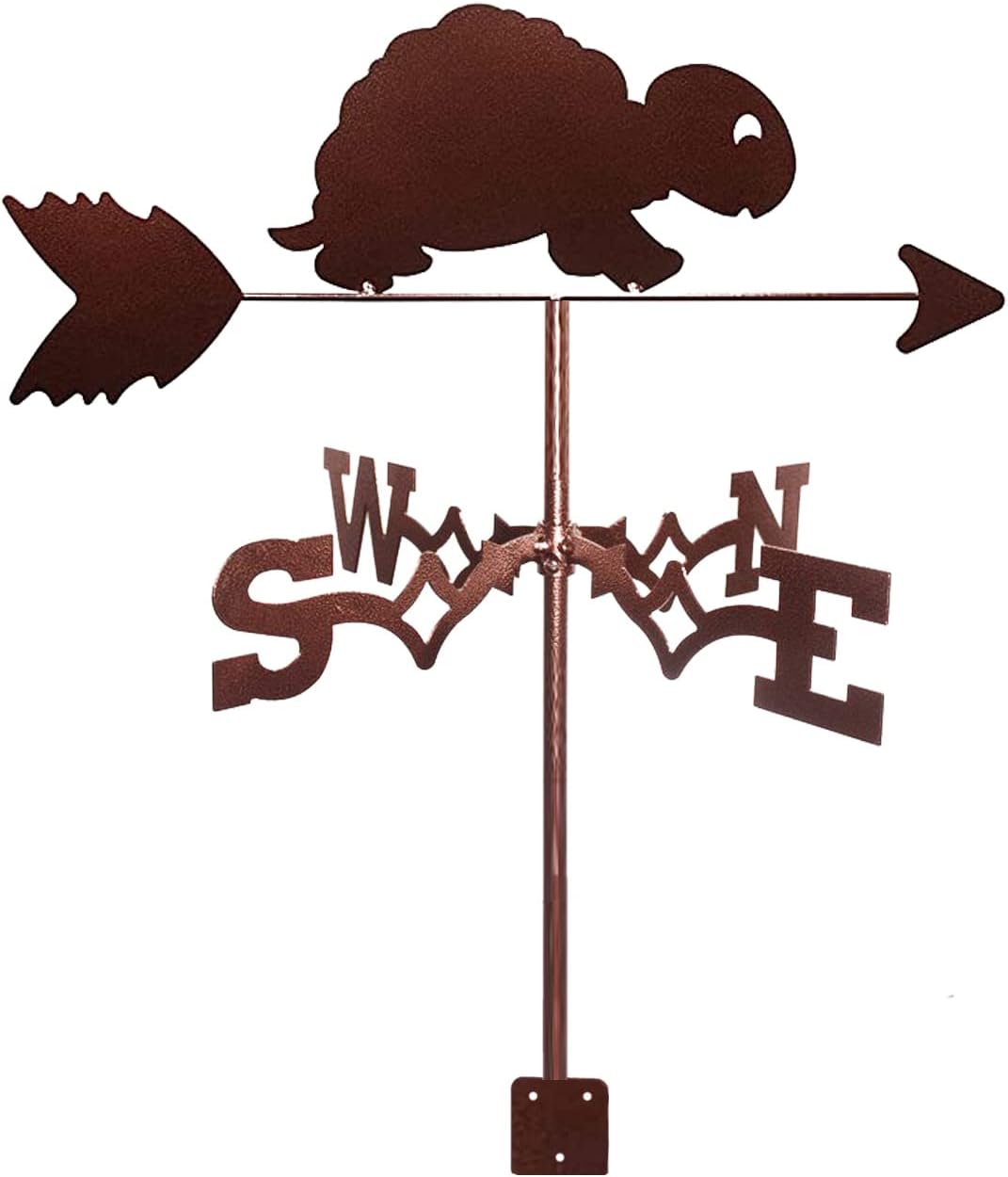 Weathervanes - CNMJI Weathervane Weather Vane Wind Direction Indicator Wind Vane Weathercock Sea Turtle Yak Shape Stainless Steel for Roof Mount Garden Yard Decoration