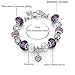CHOKER Silver Plated Snake Chain Charm Bracelets Crystal Beads Bracelet for Women