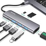 USB C Hub HDMI, HOGORE 7-in-1 USB Type C Multi-port Adapter Dongle with 4K HDMI, 60W PD Charging,3 USB 3.0 Ports,SD/Micro,Compatible with MacBook,HP Spectre,Dell XPS, Lenovo Yoga,ChromeBook,Surface Go