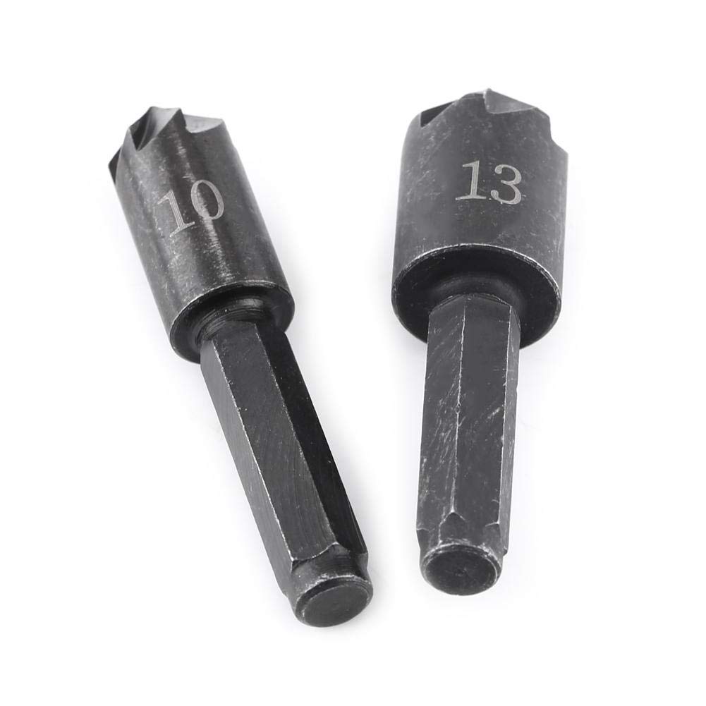 2pcs 7 Flute 82 Degrees 1/4Inch Hex Shank Countersink Bit,Chamfer Tool Woodworking Countersink Countersink Cutter Carbon Steel Woodworking Tools for Countersinking Into Wood Plate or Thin Plastic