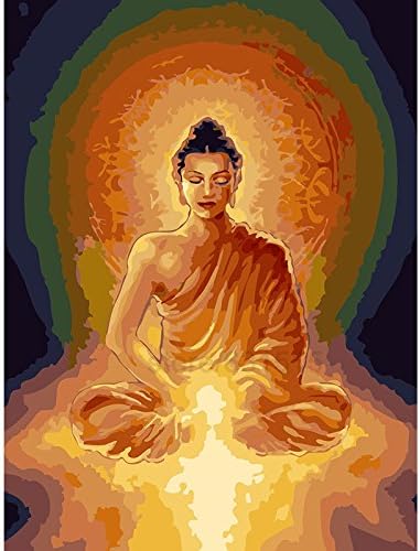 Framed Pictures Painting By Numbers Diy Digital Oil Painting On Canvas Home Decor Wall Art Abstract Oil Painting Buddha 1953