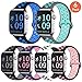 Zekapu Compatible with Apple Watch Band 40mm 38mm, for Women Men, S/M, 6-Pack, Breathable Silicone Sport Replacement Wrist Band Compatible for iWatch Series 4/3/2/1
