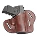 Relentless Tactical The Ultimate 3 Slot OWB Leather Gun Belt Holster - Fits S&W Shield/Glock/Springfield XD Brown Right Handed