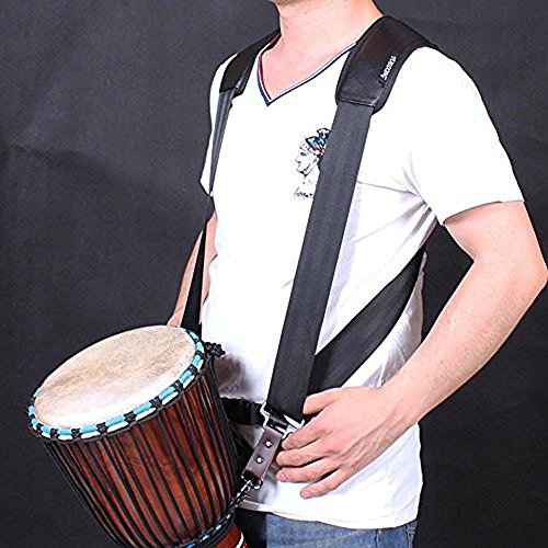 Djembe Strap Adjustable African Hand Drum Belt Percussion Accessories (Djembe Strap+thick padding)