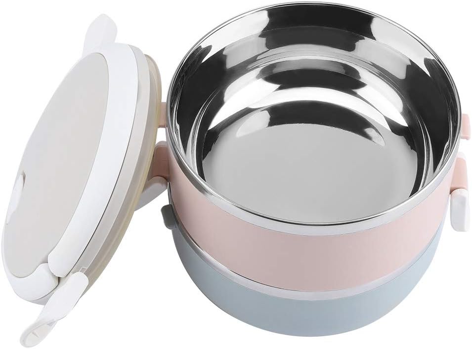 Stainless Steel Thermal Lunch Box Portable Container Box Food Container(2 Layers 1400ml) - Image 4