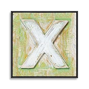 Framed Canvas Wall Art Alphabet Canvas Prints Home Artwork Decoration for Living Room,Bedroom - 16x16 inches