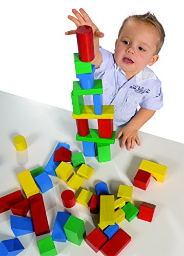 Eichhorn 50 extra große Baby Holzbausteine in der Aufbewahrungsbox mit Kordel, für Kinder ab einem Jahr – Bild 3