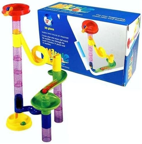 Deluxe Marble Run - 29 Piece Set Includes 15 Marbles