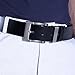 Men's Leather Belt Sliding Buckle Belt Reversible Black & Brown (43-44)