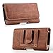 LUXMO Classic Leather Case for iPhone 6 Horizontal Shockproof Flip Cover Protective Holster Pouch [Belt Clip + Belt Loops + Magnetic Closure] Compatible with iPhone 6/6s/7/8 Wallet Case (Brown)