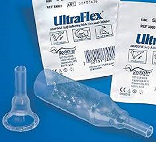 10 -Pack External Condom Catheter 32mm Bard Medical UltraFlex Self Adhering Silicone Intermediate 33303