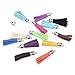 MEIBEADS 20pcs/lot of Multi-Colors Leather Tassel with Caps Cell Phone Straps/DIY Charms£¨sliver£
