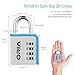 ORIA Combination Lock, 2 Pack Combination Lock, 4 Digit Padlock with Water Proof Design for School, Travel Baggage, Gym, Sport Locker, Toolbox and Storage (Silver/Blue)