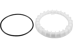 Hihaha No.7714448020 Fuel Pump Gauge Lock Ring Retainer with Seal Ring for Toyota Highlander 2004-2010 1 Set White